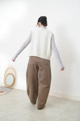 Stripes soft inner in loose turtle neck