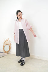 Pink soft shirt w/ embroidery ribbon