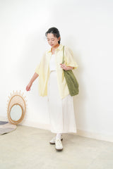 Green frech net beach bag w/ inner pouch