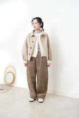 Off white merino wool jacket in 2 ways