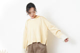 Butter yellow wool sweater w/ sailor collar