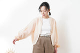 Peach premium sheer bomber jacket