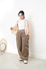 Peach premium sheer bomber jacket