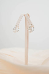 Silver cubic beads earrings