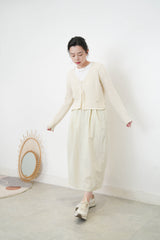 Ivory cardigan w/ strings knot details