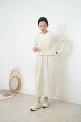 Ivory cardigan w/ strings knot details