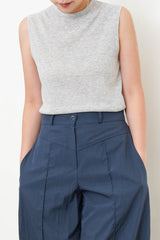Grey high neck vest