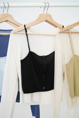 Black cami w/ white inner