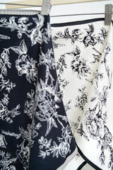 Floral pattern scarf in triangle shape