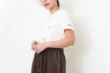 White detail embroidery Tee
