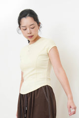Butter yellow minimal vest