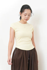 Butter yellow minimal vest
