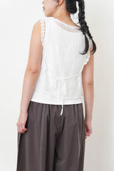 White lace vest blouse