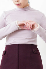 Pink strand collar top w/ ruffle fringe