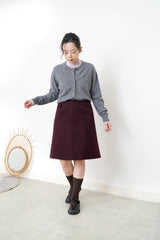 Grey soft cardigan w/ embroidery