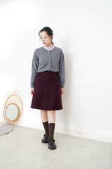 Grey soft cardigan w/ embroidery