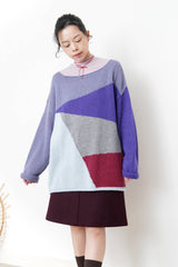 Purple palette sweater in loose cut