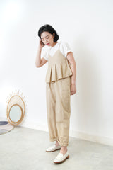 Line cami top w/ trousers in set