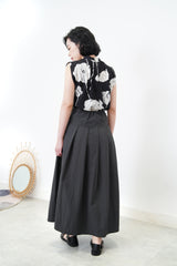 Charcoal A cut skirt