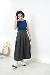 Boat neck minimal vest