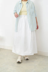 Contrast color stripy shirt