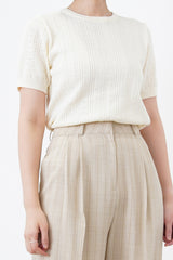 Cream pattern top