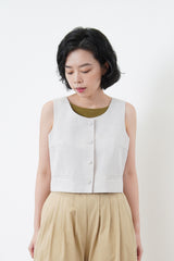 Minimal checked vest