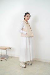 Cream padded vest jacket