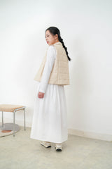 Cream padded vest jacket