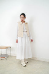 Cream padded vest jacket