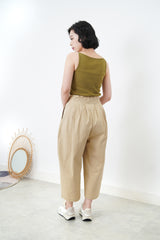 Boat neck minimal vest