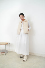 Cream padded vest jacket