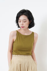 Boat neck minimal vest