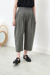 Balloon shape leisure pants in elastic waist