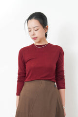 Wine soft cotton top