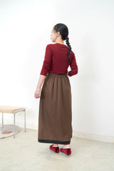 Wine soft cotton top