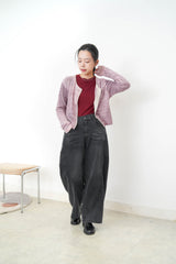 Black 3D cut jeans