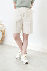 Ivory outlined shorts w/ belt