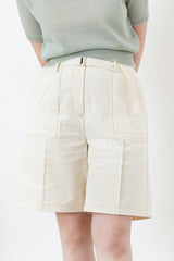 Ivory outlined shorts w/ belt