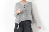Grey sheer inner w/ contrast outline