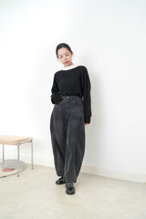 Black sweater w/ silk soft collar