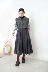 Grey top with stripes shirt