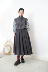 Grey top with stripes shirt