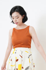 Boat neck minimal vest