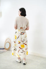 Linen top w/ string open back