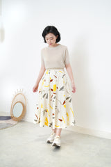 Linen top w/ string open back