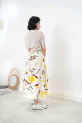 Linen top w/ string open back