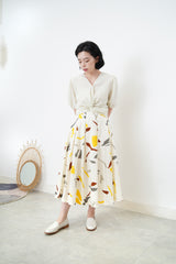 Ivory knot front blouse