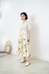 Ivory knot front blouse