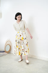 Ivory knot front blouse